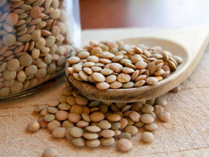 Las lentejas contienen una muy buena cantidad de proteína