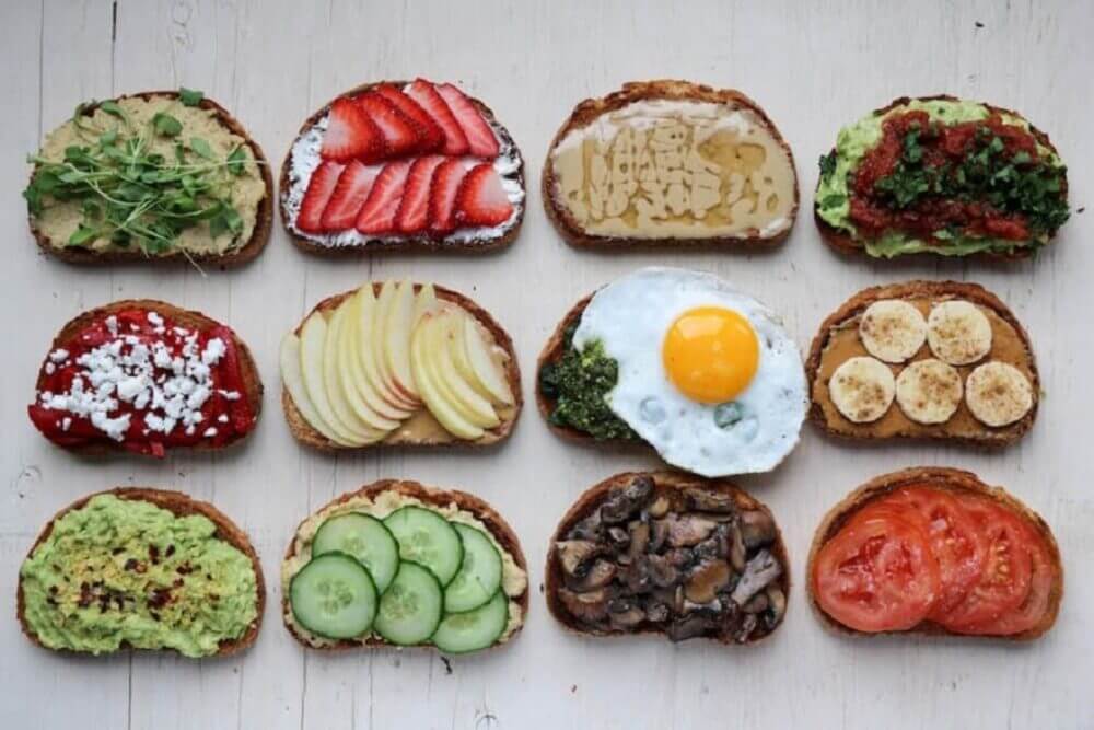 Recetas de tostadas que son muy saludables